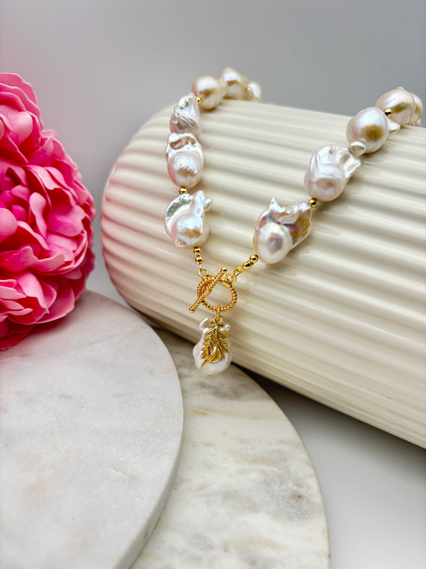 Süßwasserperlen, Sterlingsilber S925/18K vergoldet