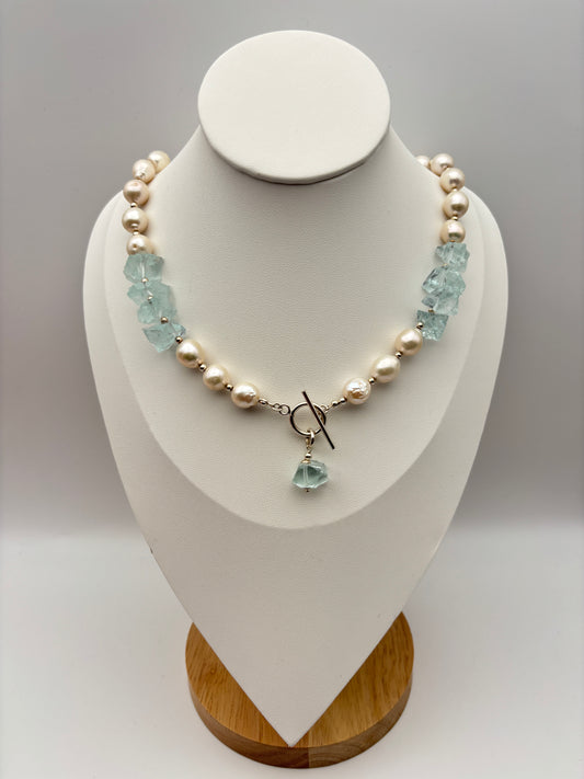 Süßwasserperlen, Quarz, Sterlingsilber S925