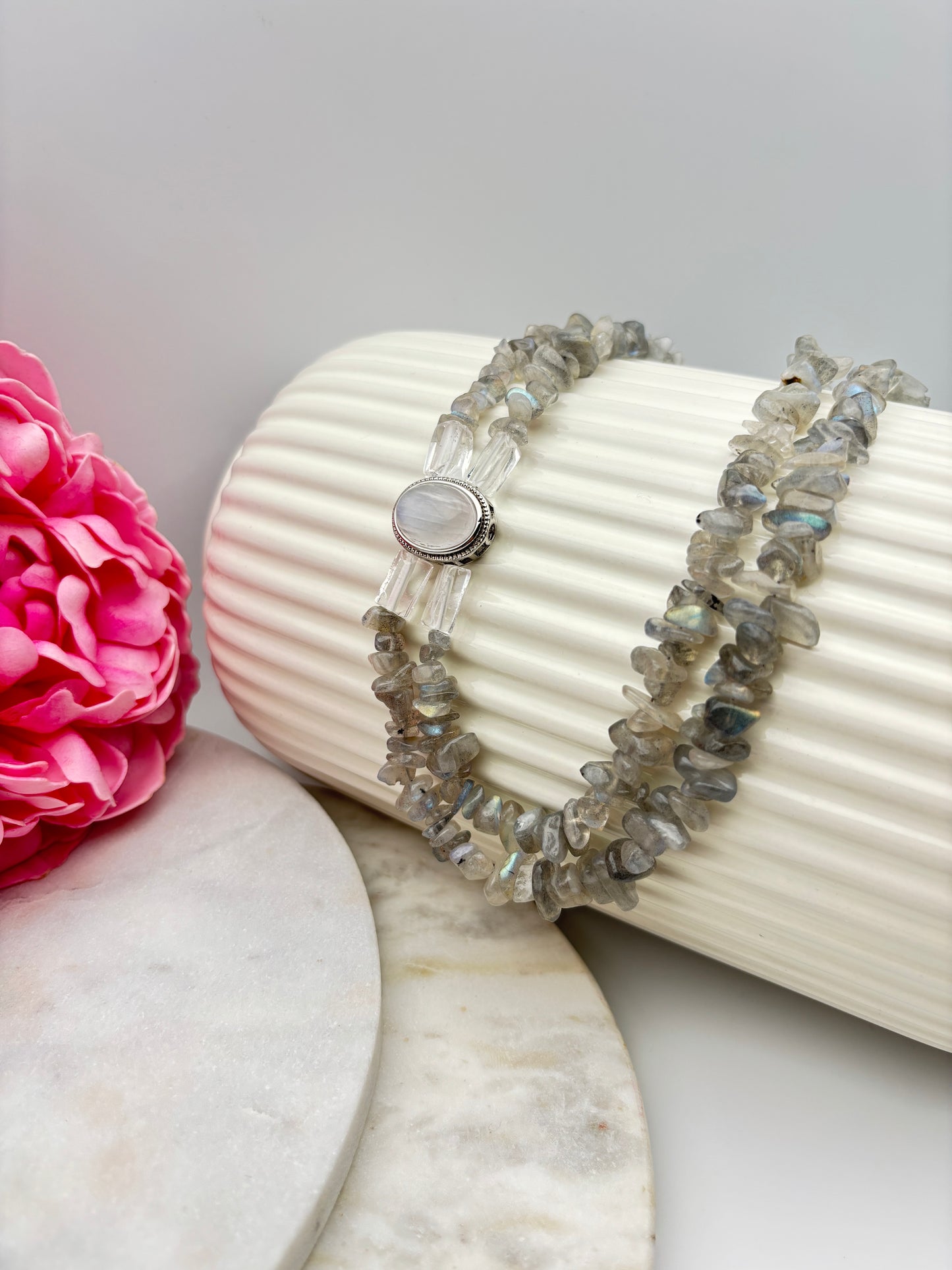 Labrador, Quarz, Sterlingsilber S925