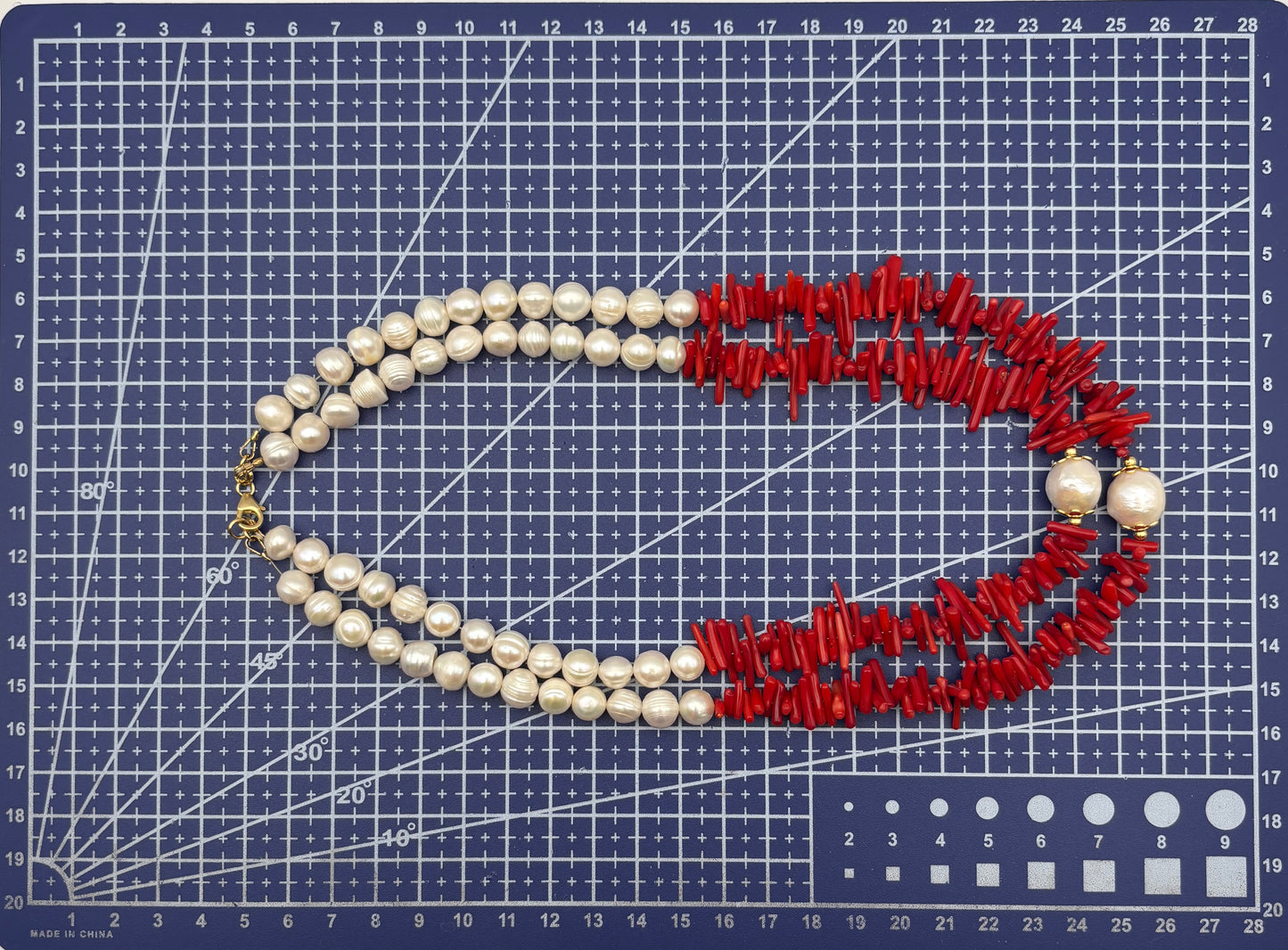 Koralle, Süßwasserperlen, Sterlingsilber S925/18К vergoldet