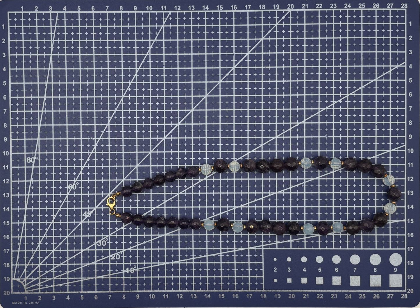 Amethyst, Opal, Sterlingsilber S925/18K vergoldet