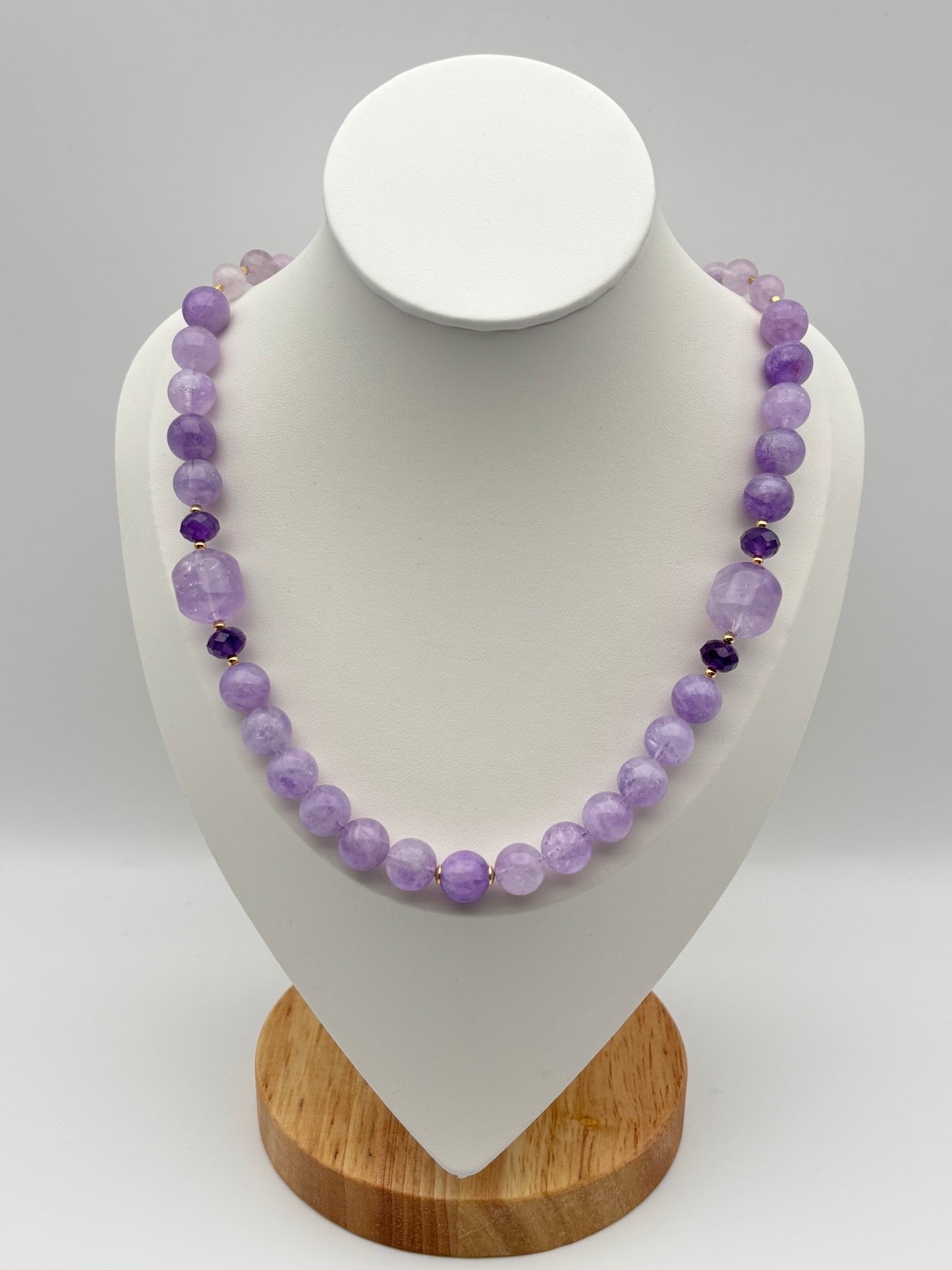 Amethyst, Sterlingsilber S925/18K vergoldet