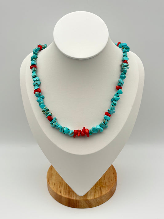 Türkis, Koralle, Sterlingsilber S925