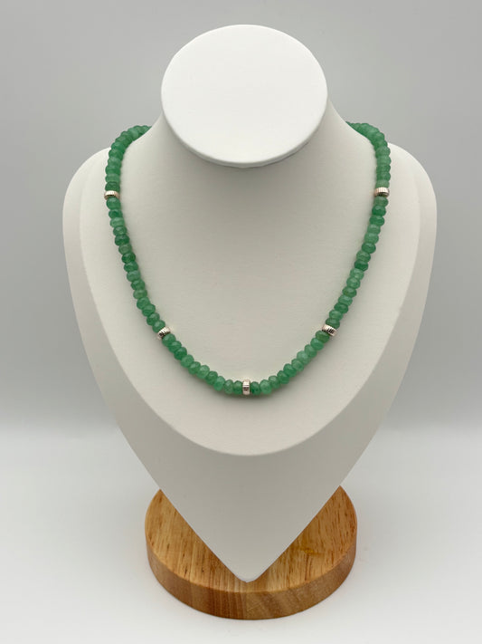 Grüne Jade, Sterlingsilber S925