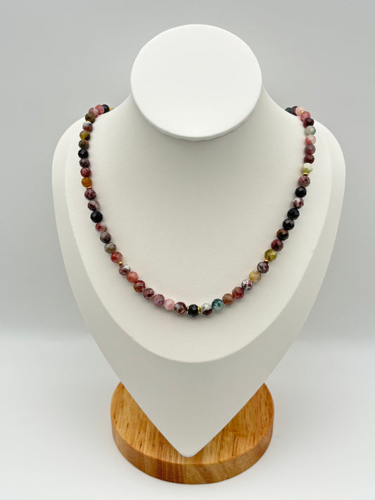 Turmalin, Sterlingsilber S925/18K vergoldet