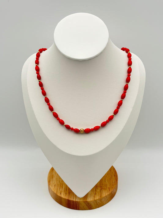 Koralle, Sterlingsilber S925/18K vergoldet