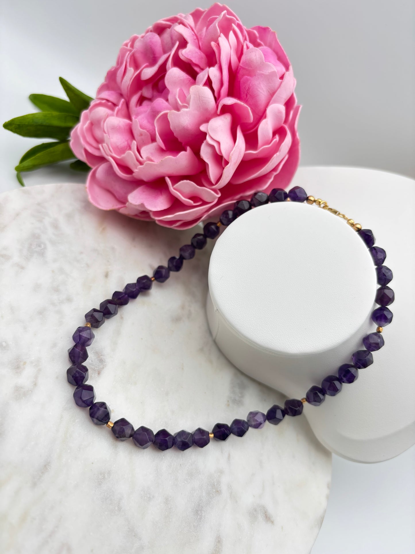 Amethyst, Sterlingsilber S925/18K vergoldet