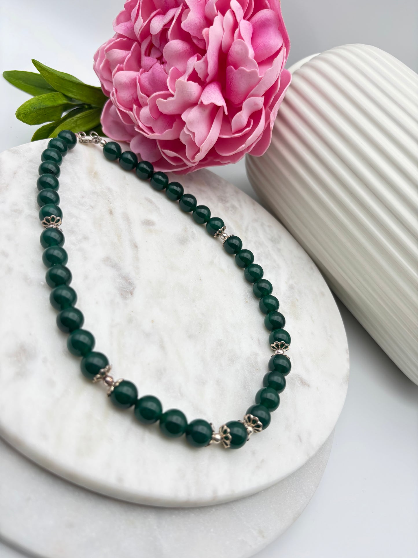 Grüner Achat, Sterlingsilber S925