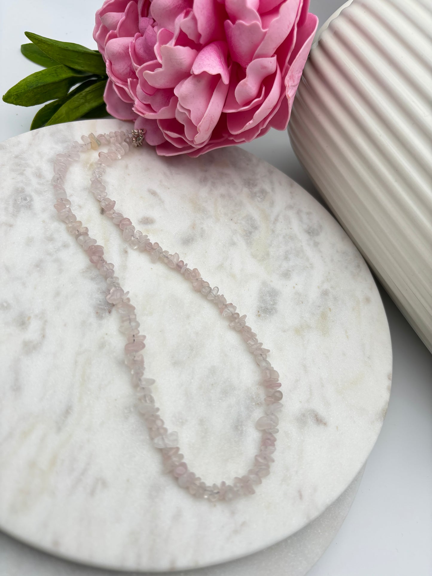 Rosenquarz, Sterlingsilber S925